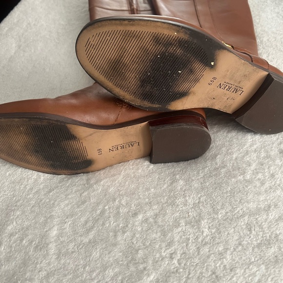 Ralph Lauren Women's Tan Leather Heeled Boots - Picture 5 of 5